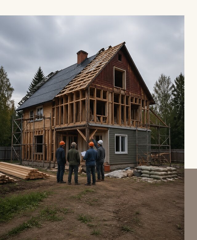 Реконструкция дачного дома в Великом Новгороде под ключ с проектом
